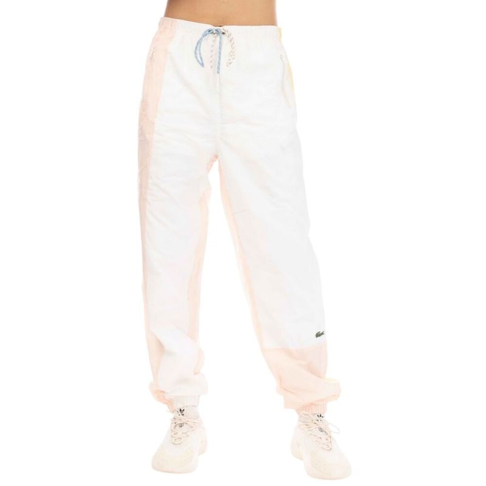 Lacoste Womens/Ladies Colour Block Slim Joggers / White